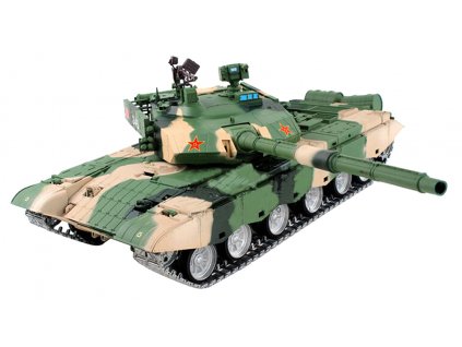 RC tank ZTZ 99 MBT 1:16 - dym, zvuk, airsoft, kovové pásy, kovová prevodovka, QC