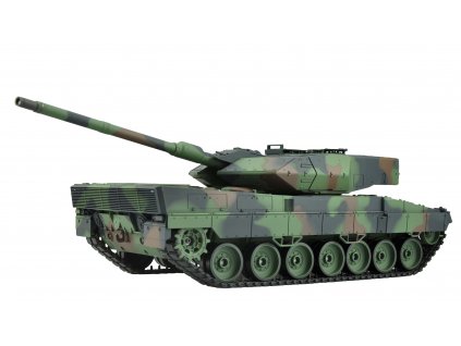 RC tank Leopard 2A6 1:16 - airsoft, dym, zvuk, QC, drevená bedňa