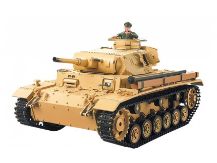 RC tank Tauchpanzer III 1:16 - airsoft, dym, zvuk, QC, drevená bedňa