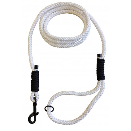 Bílé vodítko pro psy, lanové vodítko, dlouhé vodítko 1.3 2m, vodítko pro malé, střední a velké psy, vodítko z horolezeckého lana,