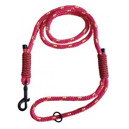 červené žluté vodítko pro psy, lanové vodítko, dlouhé vodítko 1.3 - 2m, vodítko pro malé, střední a velké psy, vodítko z horolezeckého lana