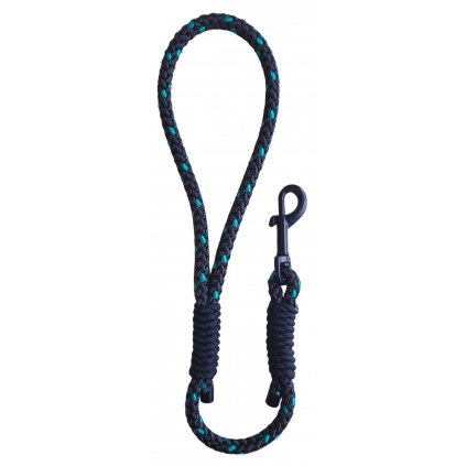 Poutkové vodítko pro psy - černo-zelené- lano - 55cm - JDEME VENČIT.cz