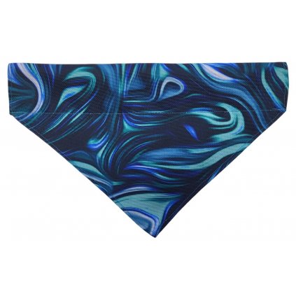 šátek pro psy Abstraktní malba modrá(1)