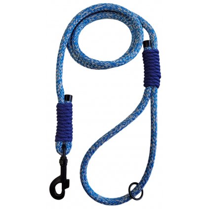 modro bílé prémiové vodítko z lana, vodítko pro psy, lanové vodítko, dlouhé vodítko 1.3 - 2m, vodítko pro malé, střední a velké psy, vodítko z horolezeckého lana