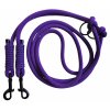 fialové přepínací vodítko pro psy, lanové přepínací vodítko, vodítko pro dva psy