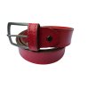Červený opaek, opasek z hovězí kůže, kožený opasek, opasek unisex