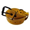 Žlutý obojek pro psy, obojek pro psy z pravé hovězí kůže 1(1)