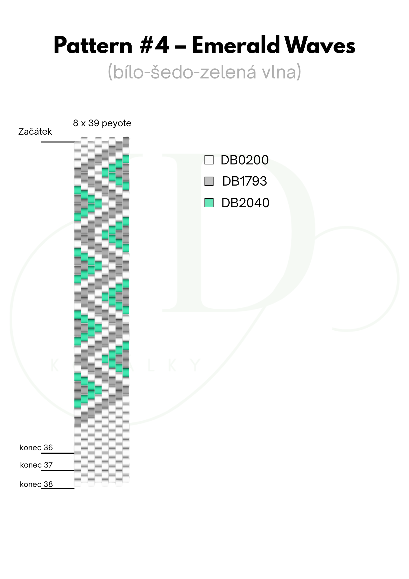 vzor č.4 - Emerald Waves