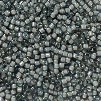 Miyuki Delica 11/0 White Lined Grey AB DB1793