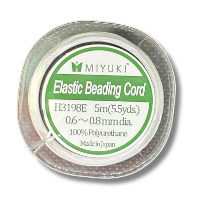 White Elastic Cord (H319E, 0.6–0.8 mm, 5 m)