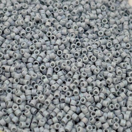 Miyuki Delica 11/0 Matted Opaque Ghost Grey AB DB1598