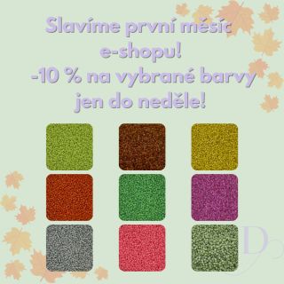 🎉 Můj e-shop slaví 1. měsíc od otevření – a oslavu chci sdílet i s vámi! Na vybrané barvy Miyuki korálků teď získáte 10%...