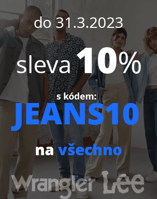 Akce na rifle Wrangler, LEE a celou nabídku e-shopu
