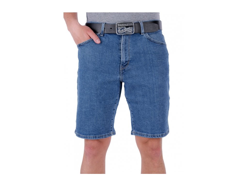 Pánské jeans šortky WRANGLER W14C23091 DENIM SHORT MIDSTONE velikost 30