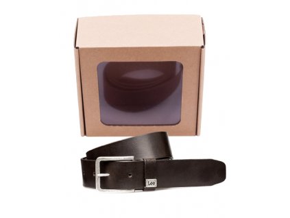 Opasek LEE LA035324 SMALL LOGO BELT DARK BROWN velikost 95 cm