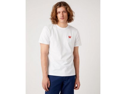 Pánské tričko WRANGLER W70MD3989 SIGN OFF TEE WHITE velikost XXXXL