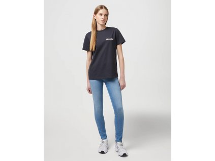 Dámské rifle WRANGLER HIGH SKINNY BLUE LOVE 112342896  Tričko zdarma při nákupu nad 3000,-!