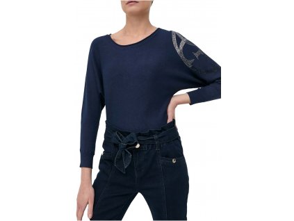 Mikina Guess Jeans WOMAN W3GR38 Z2NQ2 blue  Tričko zdarma při nákupu nad 3000,-!
