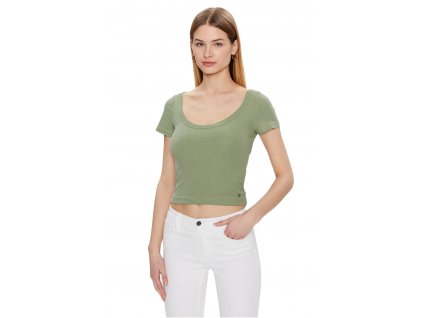 Tričko Guess Jeans WOMAN W3GP21 KAQL2 green  Tričko zdarma při nákupu nad 3000,-!