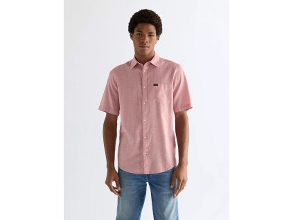 Pánská košile WRANGLER SS 1 PKT SHIRT DUSTY ROSE 112378045