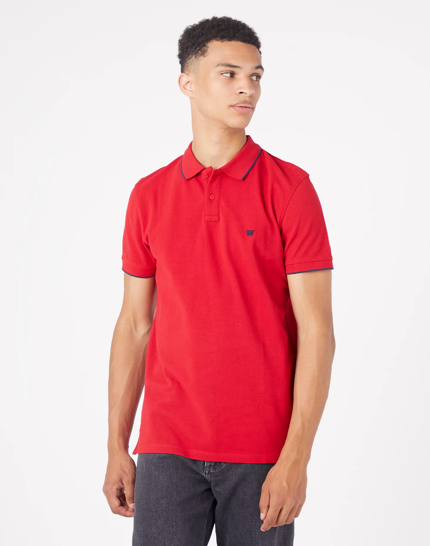 Pánské tričko WRANGLER W7BHK4X47 POLO SHIRT RED Velikost: L