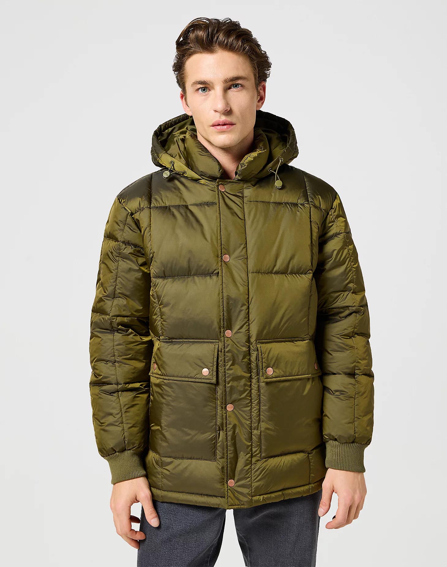 Zimní bunda WRANGLER PARKA JACKET IVY GREEN 112357395 Velikost: 2XL