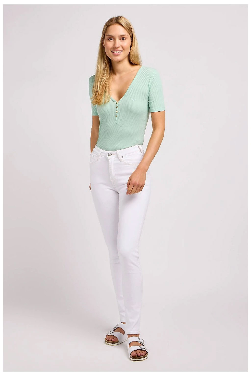 Dámske rifle LEE FOREVERFIT IN BRIGHT WHITE 112348937