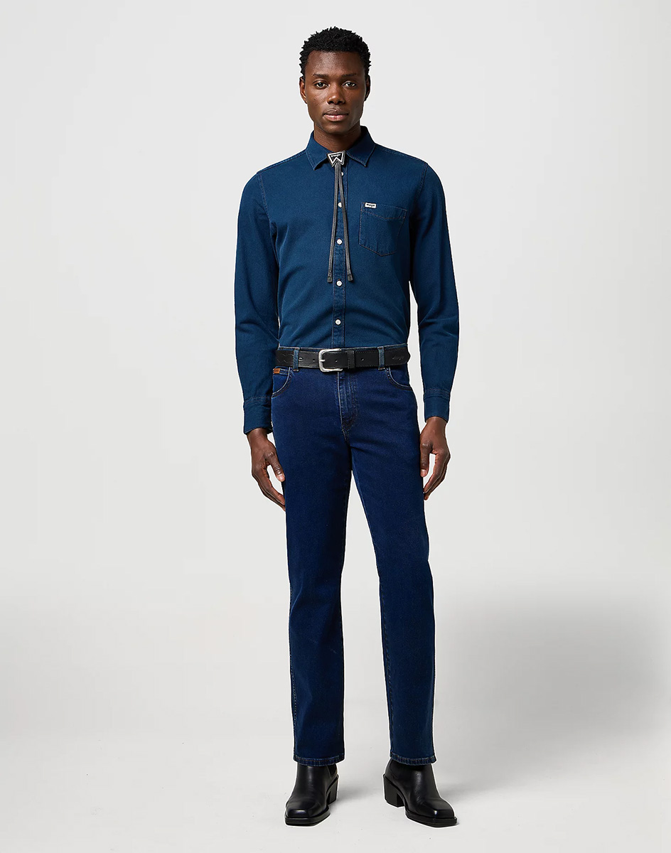 Džíny WRANGLER TEXAS RUSTIC NAVY 112370854
