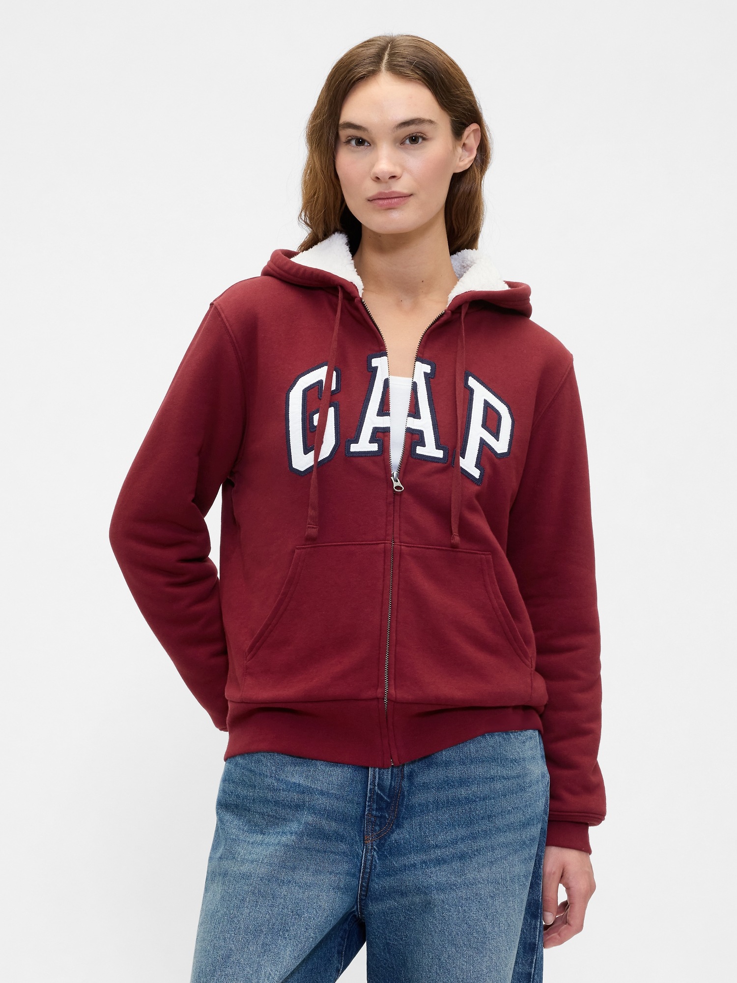 GAP Dámská Zateplená mikina Logo Sherpa 804073-08 Velikost: XS