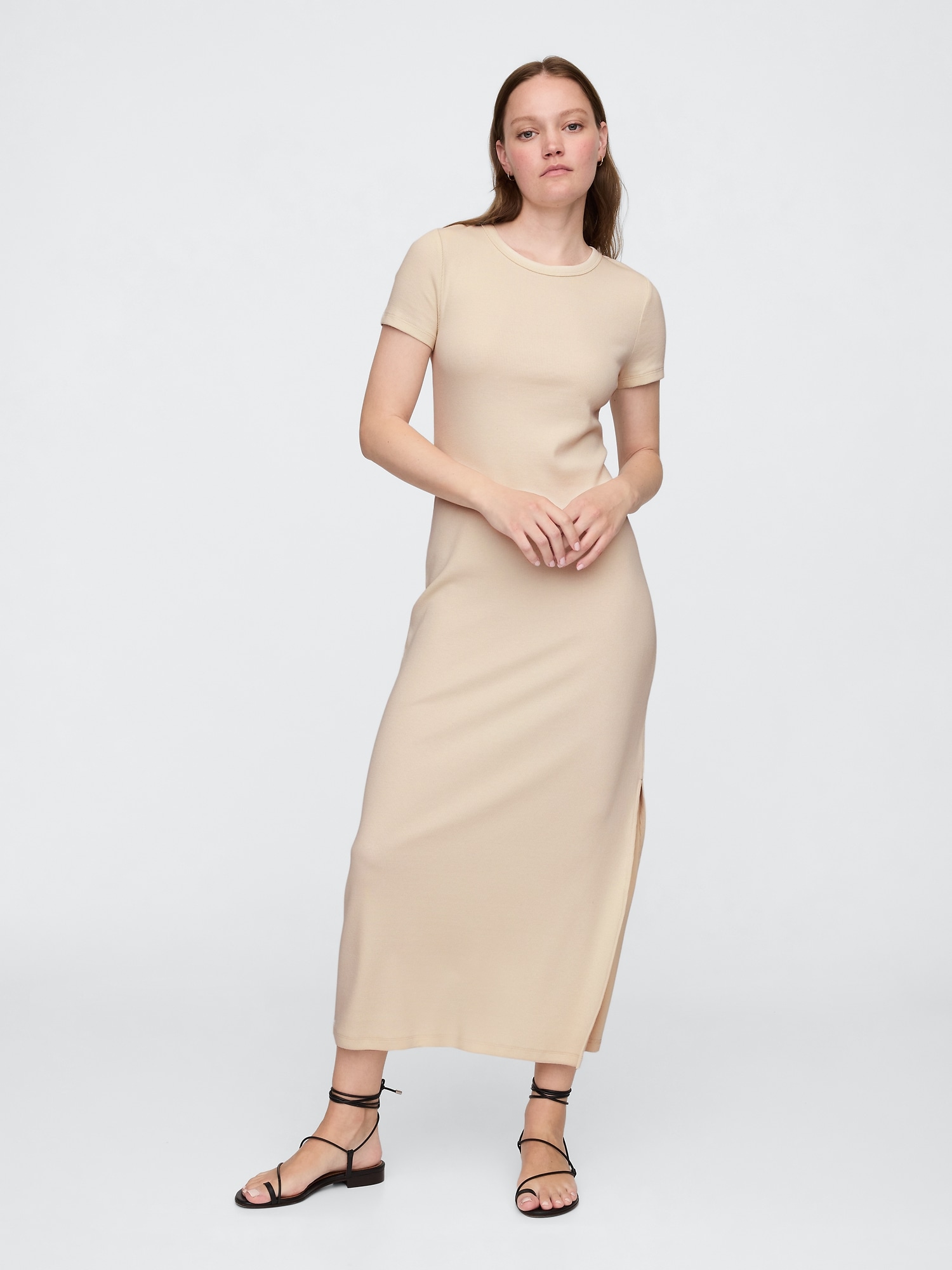 GAP Dámské Maxi žebrované šaty 798958-03 Velikost: XS