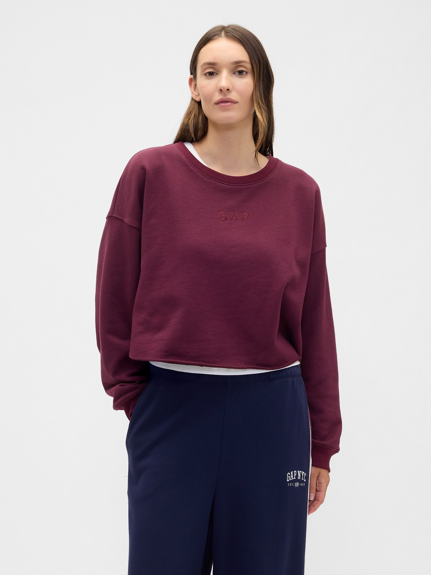 GAP Dámská Oversize crop mikina Heavyweight 799277-00 Velikost: XXS
