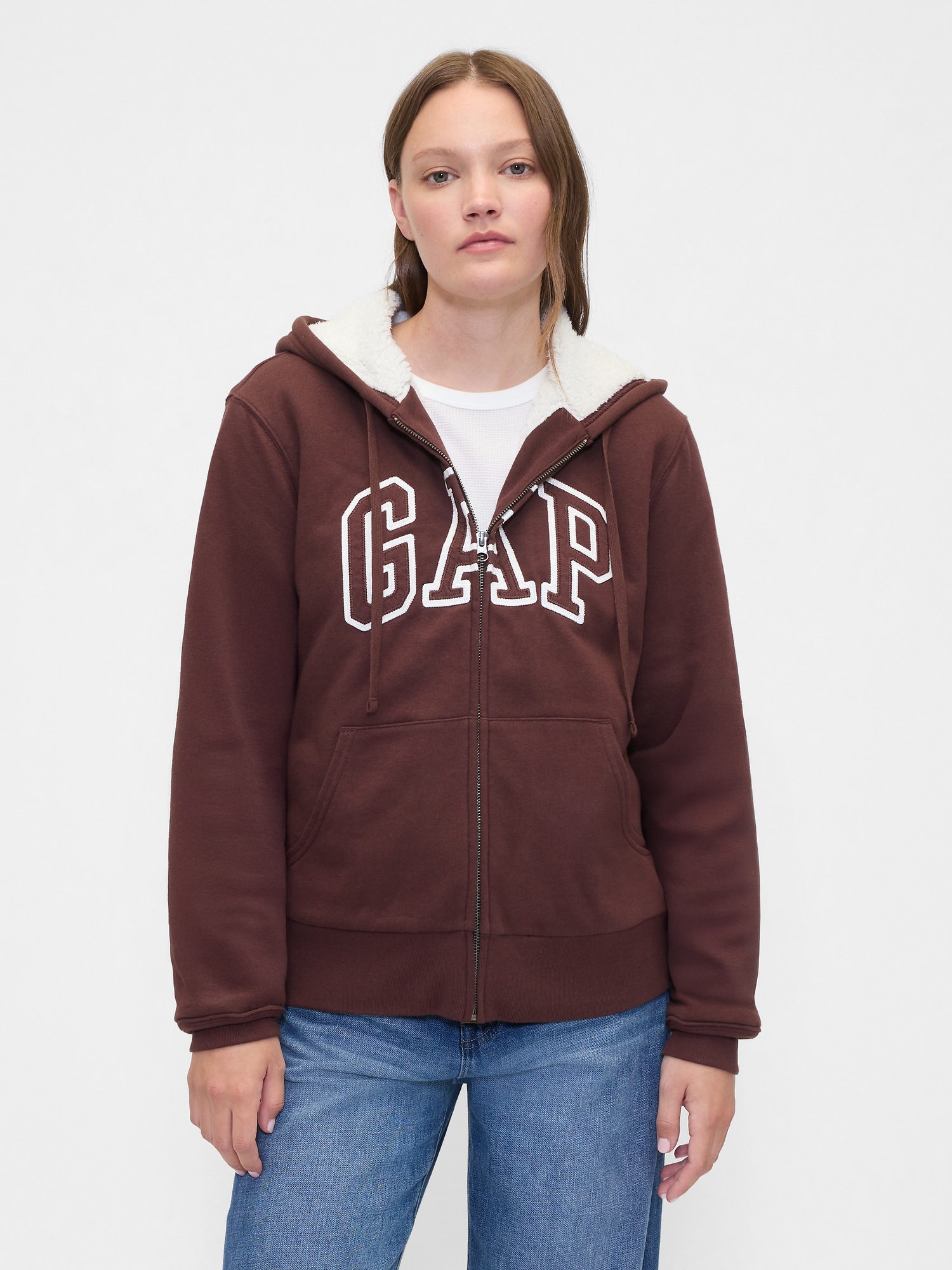 GAP Dámská Zateplená mikina Logo Sherpa 804073-06 Velikost: XS