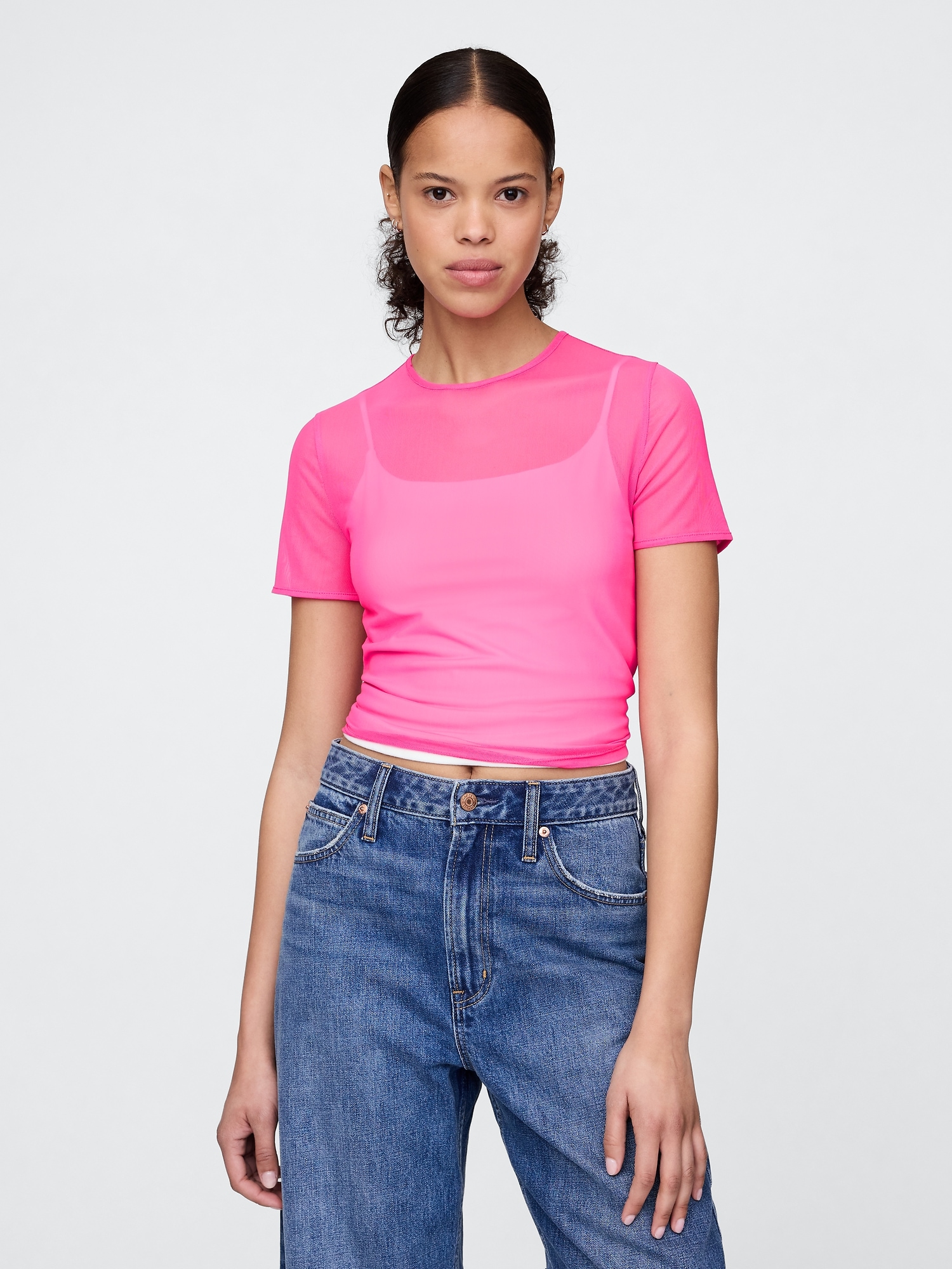 GAP Dámské Síťované crop tričko 778077-02 Velikost: XS