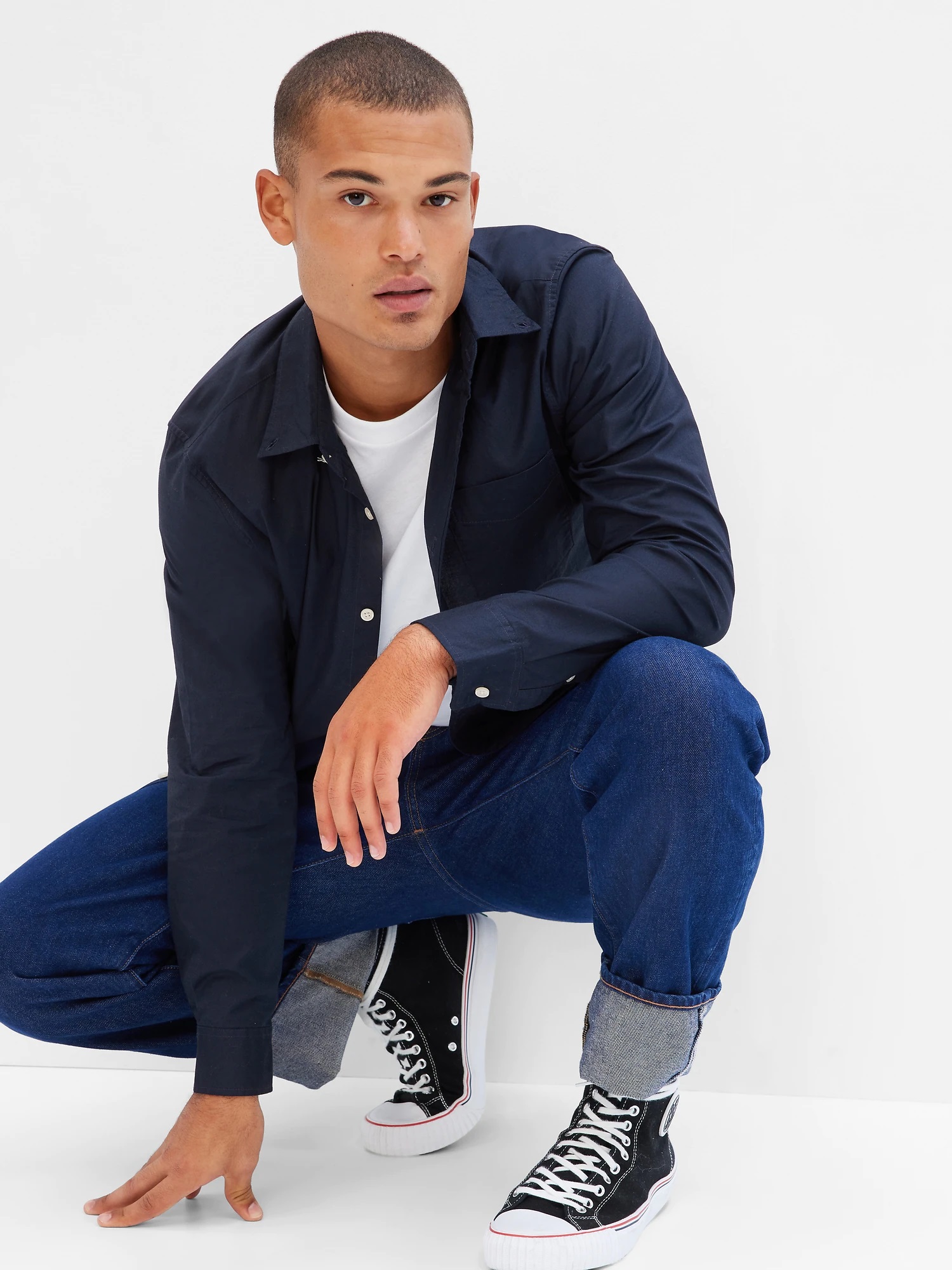 GAP Pánská Košile slim poplin stretch 422485-03 Velikost: XS