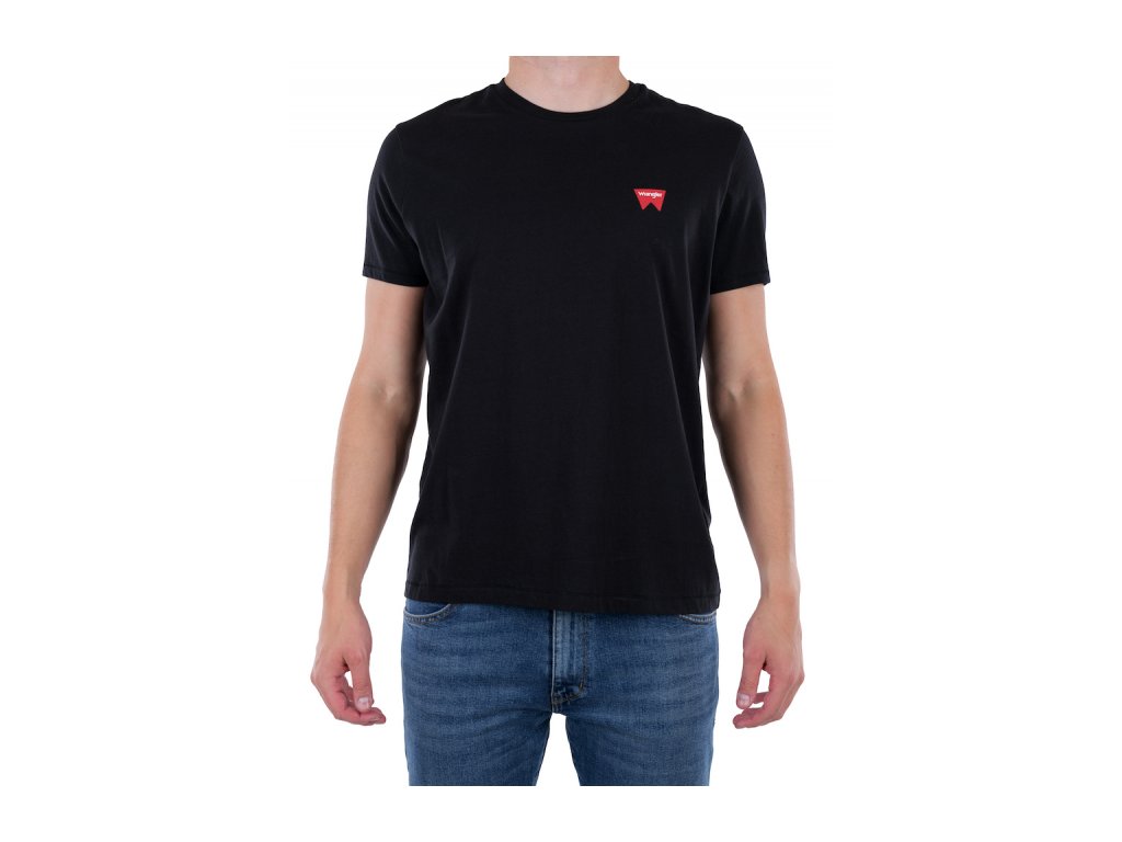 Pánske tričko WRANGLER W7C07D301 REGULAR FIT BLACK veľkosť XXXL