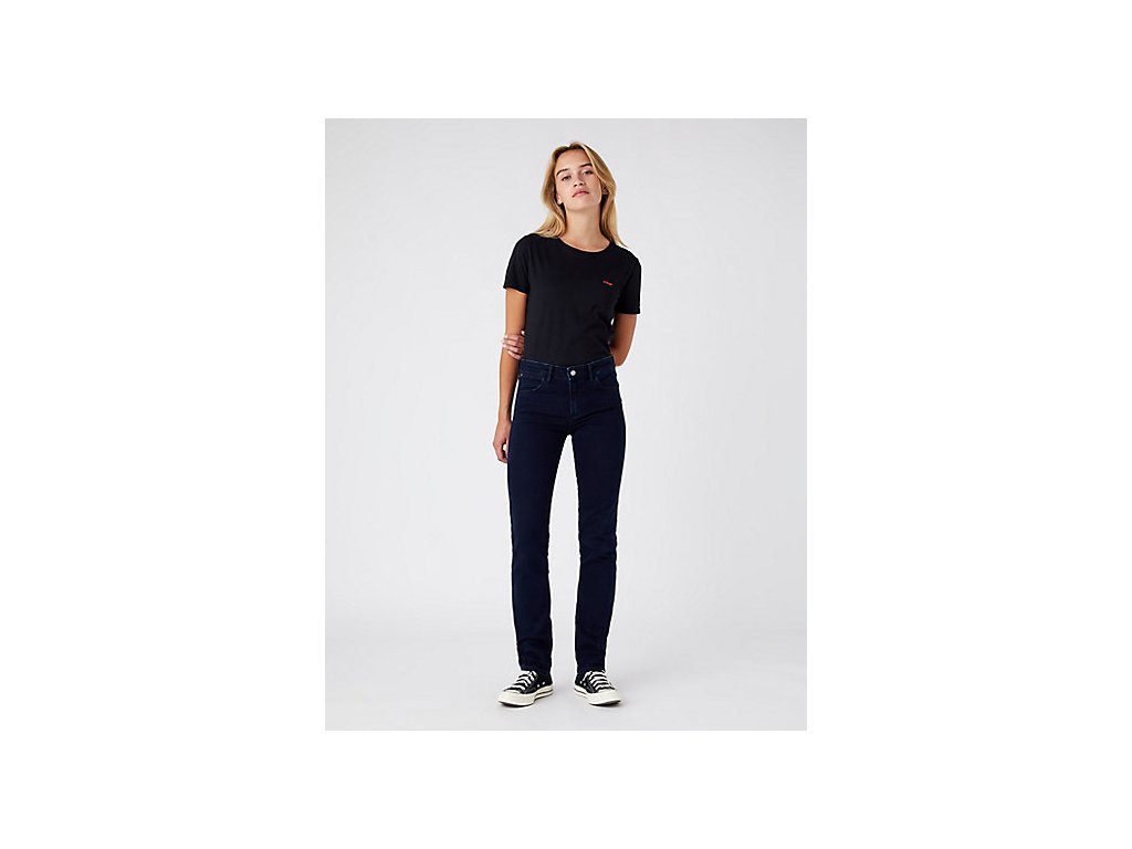 Dámske jeans WRANGLER W28TQC388 STRAIGHT BLUE BLACK veľkosť 42/32