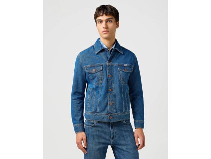 Pánska riflová bunda WRANGLER CLASSIC JACKET MID STONE 112362737 (Veľkosť XL)