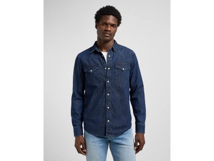 Džínsová košeľa LEE REGULAR WESTERN SHIRT RINSE 112370561 (Velikost XXL)