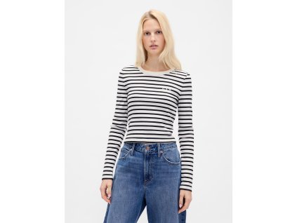 32335 gap damske zebrovane crop tricko 801017 01 velikost xl
