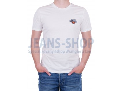 Pánske tričko LEE L61MFERR WHITE Canvas Regular Fit veľkosť XL