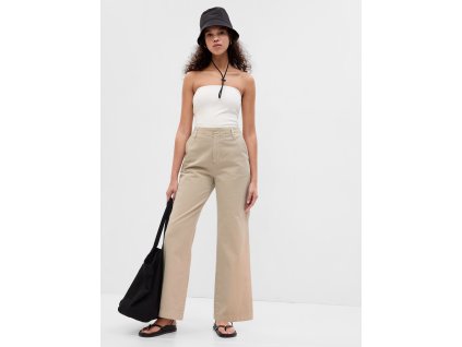 42724 gap damske kalhoty loose khaki 802061 05 velikost 14