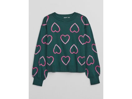 43213 gap divci detsky svetr vzor srdce 724351 02 velikost xl