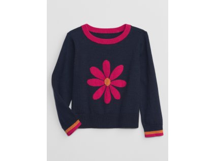 43534 gap divci baby svetr s kvetinou 725398 00 velikost 5yrs