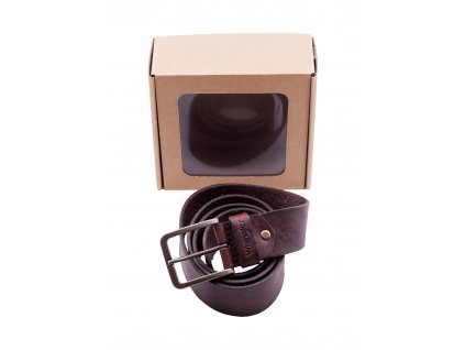 Opasok WRANGLER W0F1U1X85 STRUCTURED BELT BROWN veľkosť 95 cm