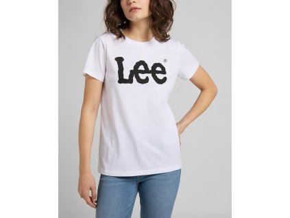 Dámske tričko LEE L42UER12 LOGO TEE WHITE veľkosť XS