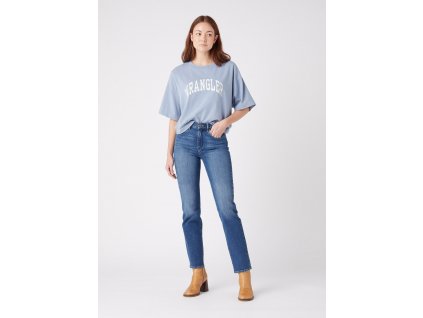 Dámske jeans WRANGLER W26RJX386 STRAIGHT AIRBLUE veľkosť 40/34