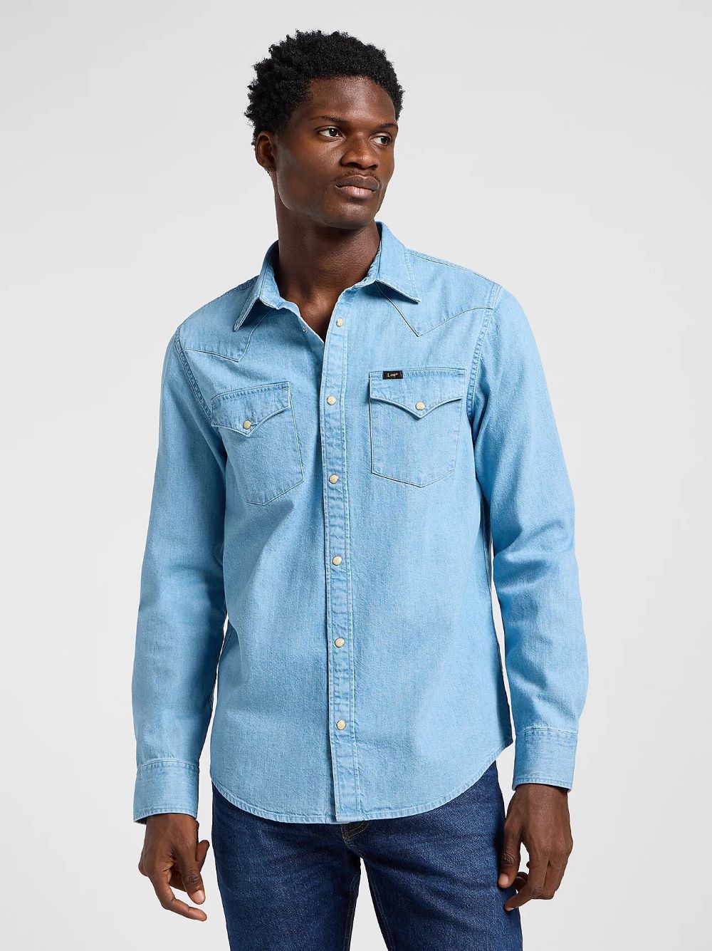 LEE Pánska košeľa REGULAR WESTERN SHIRT LAKESIDE WASH 112365766 Veľkosť: M