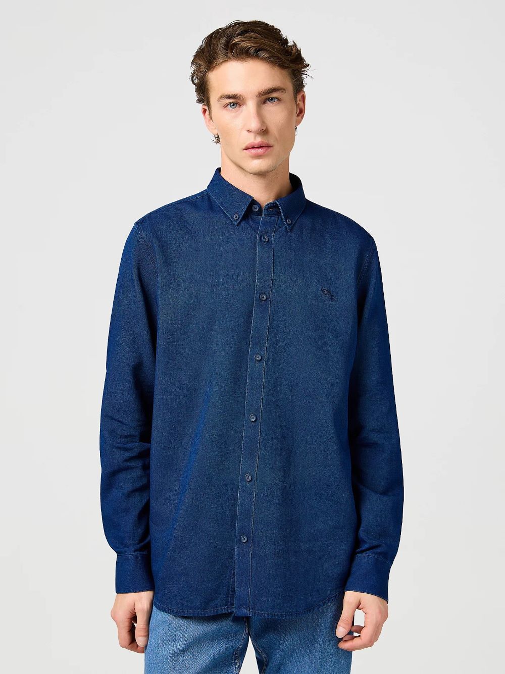 E-shop WRANGLER Pánska košeľa OXFORD SHIRT INDIGO OXFORD 112364234