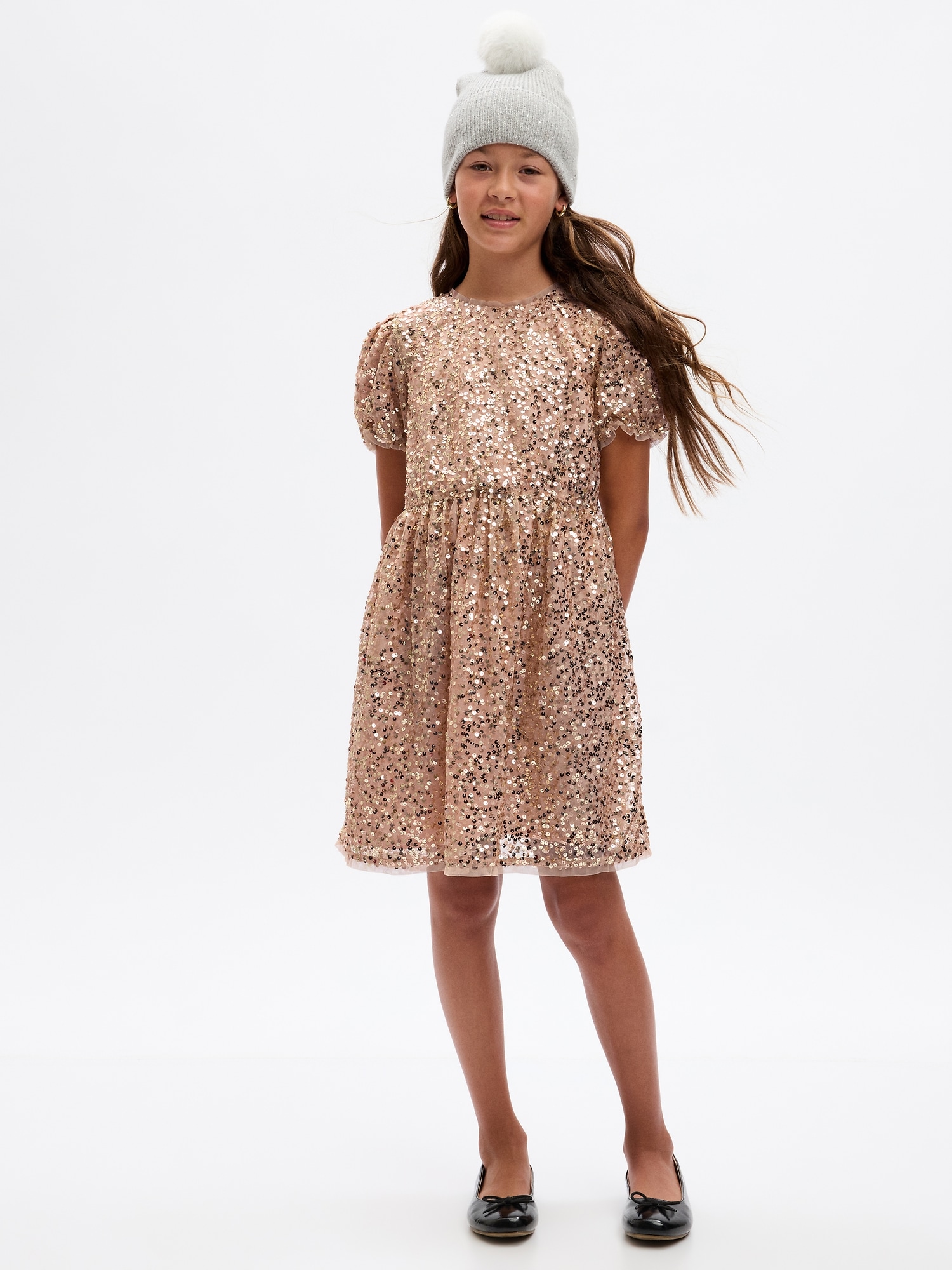 GAP Dievčenské šaty s flitry 825318-00  Tričko zadarmo při nákupe vyše 120 Euro Veľkosť: XS