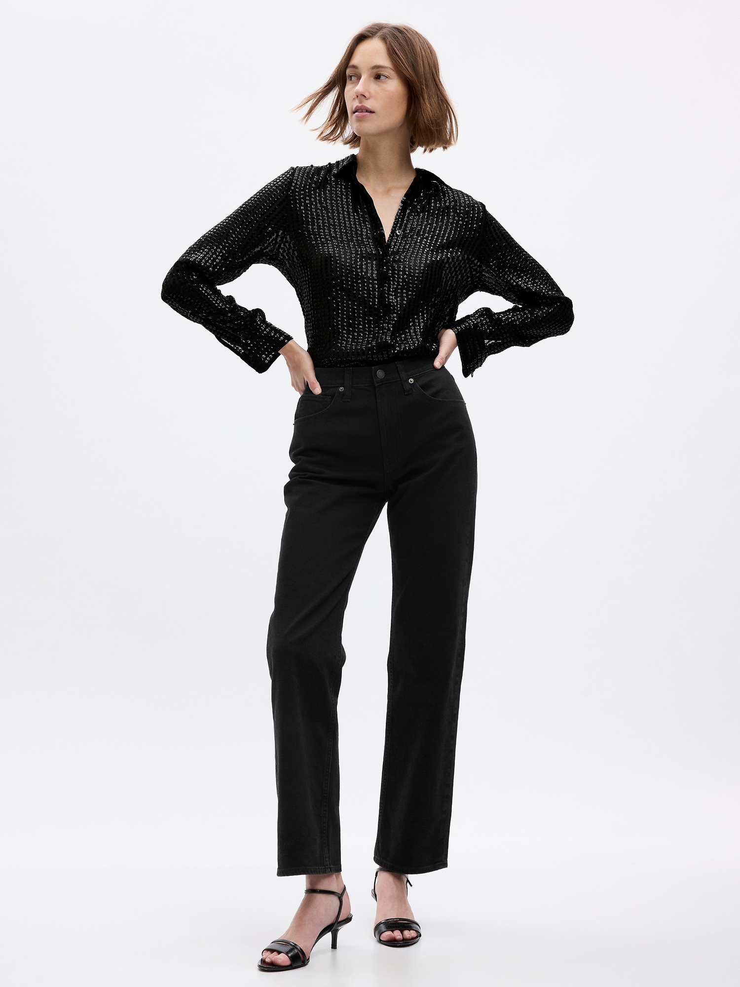 GAP Dámska košeľa s flitry 823670-00  Tričko zadarmo při nákupe vyše 120 Euro Veľkosť: S